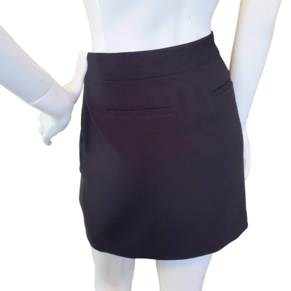 Michael Kors Black Mini Skirt with Front Zipper Detail - Picture 5 of 12